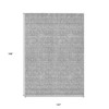 Gray Silver And Ivory Floral Washable Indoor Outdoor Area Rug - 3 of 4