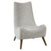 CAVINAS Faux Fur Accent Chair with Curved Back and Metal Sled Frame,Comfy Upholstered Living Room Chairs,Reading Chairs for Living Room - 2 of 4