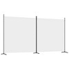 vidaXL 2-Panel Room Divider White 137"x70.9" Fabric - 2 of 4