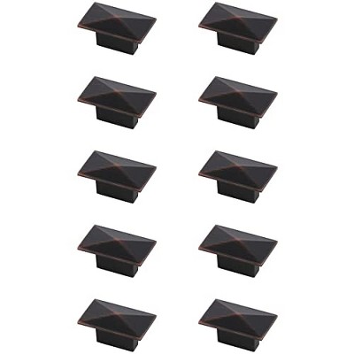 Elegant Lighting Perry 2Inch Oil-rubbed Bronze Rectangle Knob Multipack (Set of 10)