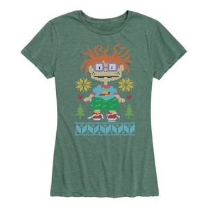 Women's - Rugrats - Chucky Ugly Sweater Short Sleeve Graphic T-Shirt - 1 of 4