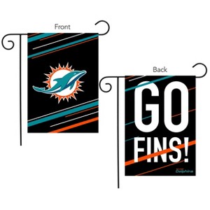 Briarwood Lane Miami Dolphins Slogan Garden Flag NFL Licensed 12. - 1 of 3