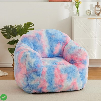Oversized Bean Bag Chair for Adults - 41"x51" Foam Filled Lounger for Dorms & Living Rooms (Blue)