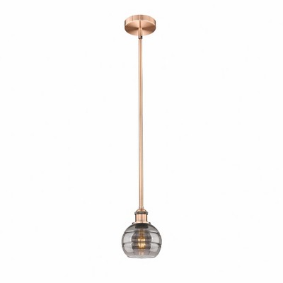 Rochester - 1 Light Stem Hung Mini Pendant In Industrial Style-7.38 Inches Tall and 5.88 Inches Wide
