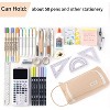 Fmeida Large Capacity Pencil Case Pouch School Supplies, Aesthetic Stationery Pen Case Bag for Girls Women-Khaki - 2 of 4
