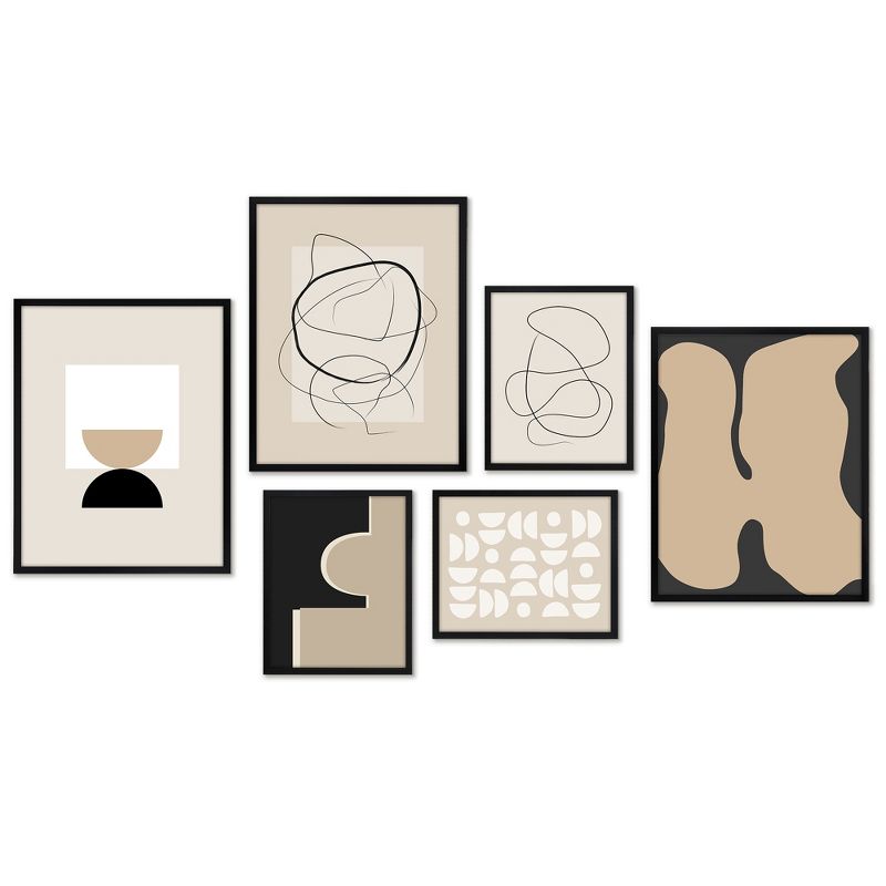 Americanflat - Neutral Mid Century Modern Abstract by The Print Republic - Abstract Modern Wall Art, 3 of 8