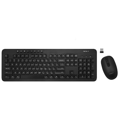 Macally RF Wireless Ergonomic 104 Key Keyboard + Mouse Combo