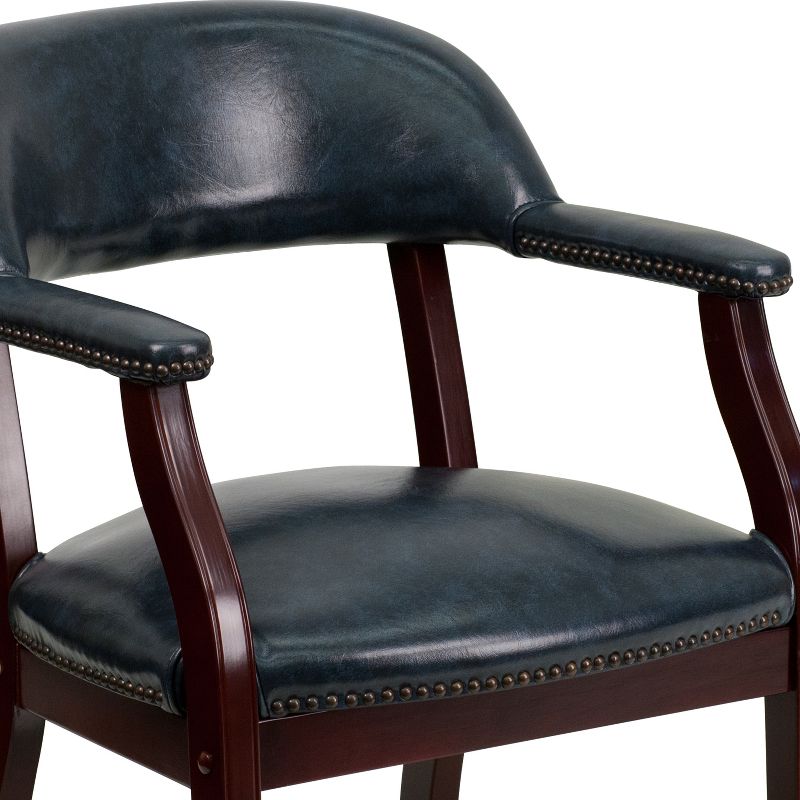 Flash Furniture Navy Vinyl Luxurious Conference Chair with Accent Nail Trim, 5 of 11