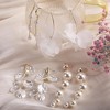 9 Pairs CZ Threader Earrings for Women, Sparkling Long Tassel Chain Drop Set, Wedding & Bridal Jewelry Gifts - 3 of 4