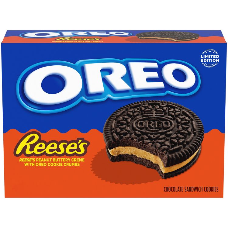 Oreo Reese&#39;s Peanut Buttery Creme Chocolate Sandwich Cookies - 10.81oz, 1 of 13