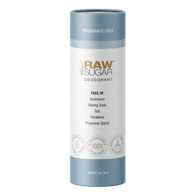 Raw Sugar Fragrance Free Aluminum Free Deodorant  - 2oz