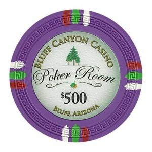 Slickblue 13.5-Gram Clay Poker Chips 25-Pack, Greek Key Mold, Casino Game Chips, Bluff Canyon Style, $1-$10K - 1 of 3