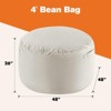 MAYEERTY Bean Bag Chair 4ft Foam Filled Soft Removable Cover Comfy for Adults Kids Living Room Bedroom Dorm - 4 of 4