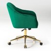 WestinTrends Phoebe Upholstered Velvet Swivel Vanity Office Chair With Wheels - 4 of 4