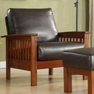 Hersey Mission Style Wood Accent Chair - Inspire Q - 1 of 4
