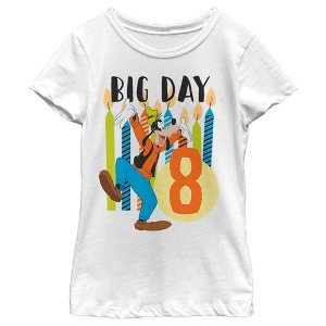 Girl's Disney Goofy 8th Birthday T-Shirt - 1 of 4