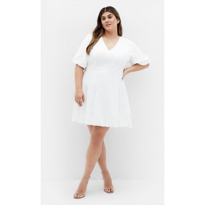 Women's Plus Size Dottie Dress - ivory | CITY CHIC