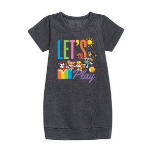 - Paw Patrol - LETS PLAY Graphic Short Sleeve Fleece Dress - 1 of 4