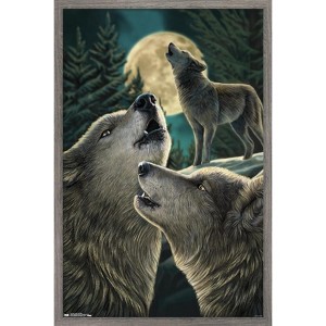 Trends International Lisa Parker - Wolf Song Framed Wall Poster Prints - 1 of 4