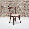 Flash Furniture HERCULES Series Stackable Kids Mahogany Wood Cross Back Chair with Cushion - 2 of 4