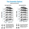FONTOI 6 Tier Wire Shelving Unit, Height Adjustable Storage Racks with Wheels, Wire Rack for Kitchen, Garage, Black, 47.71"*83.07"*19.96" - 3 of 4