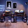Bestier 55'' Computer Desks with Reversible Bookshelf, Standing Writing Desk for Home Office/Studying/Gaming - 2 of 4