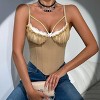 Fishbone Corset Top See-Through Mesh Lace Splicing Camisole - 4 of 4