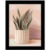 HomeRoots Striped Bohemian Plant Black Framed Print Wall Art - 4 of 4