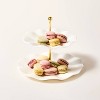 Ruffled Ceramic Two Tier Serving Stand Cream - kate spade new york x Target - 2 of 3