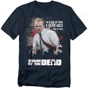 Shaun Of The Dead Hero Must Rise Adult T-Shirt - 1 of 4