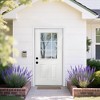 36 x 80 inch Fiberglass Right Hand Lnswing White Oak Entry Door with Brickmould 4-9/16 in.Vinyl Frame and 9 Lite Low-E Glass - 2 of 4