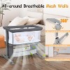 Adjustable 7 Heights and All Mesh Sides,Bedside Bassinet for Baby, Portable Baby Bassinet Bedside Sleeper - 3 of 4