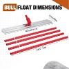 Magnesium Concrete Bull Float, Heavy Duty Cement Finishing Tool with Adjustable Bracket and Portable Carrying Box, Ideal for Smoothing - 2 of 4