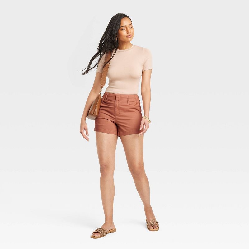 Women's High-Rise Everyday Chino Shorts - A New Day™, 4 of 14