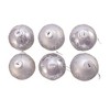 Kurt Adler 80MM Matte and Shiny Silver with Glitter Glass Ball Ornaments, 6 Piece Box - 2 of 4