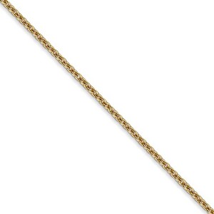 Black Bow Jewelry 1.8mm, 14k Yellow Gold, Solid Cable Chain Anklet - 1 of 4
