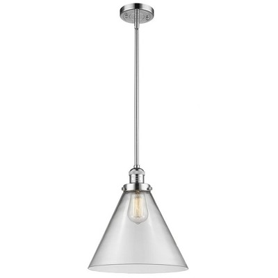 Cone - 1 Light Mini Pendant In Industrial Style-16 Inches Tall and 12 Inches Wide