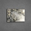 1 piece framed wooden canvas painting, yellow flowers and white decorative tree, framed wall painting, living room and bedroom, home decoration - 4 of 4