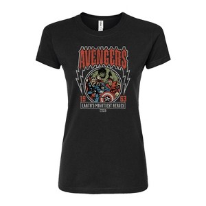 Women's - Marvel - Avengers Band Tee Style Fitted Graphic T-Shirt - 1 of 3