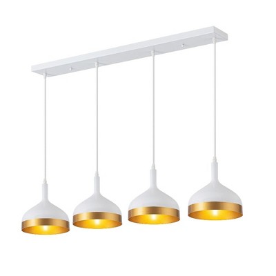 Artcraft Lighting Dash 4 - Light Island Pendant Light in  White/Gold