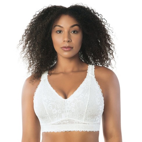 Parfait Women's Adriana Wire-free Lace Bralette - Pearl White - 38i : Target