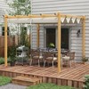 10' x 10' Retractable Pergola Canopy, Aluminum Pergola Sun Shade Shelter for Garden, Patio, Deck - 2 of 4