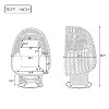 Outdoor Swivel Rocker Egg Chair with Cushions, Grey Wicker Patio Chair with 360° Rotation and Rocking Function for Garden, Balcony, and Poolside - 3 of 4