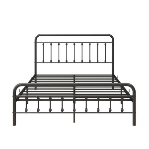 NicBex Metal Platform Bed Frame with Headboard for Adults,Boys,Girls,Black - 1 of 4