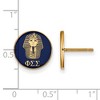 Black Bow Jewelry 14k Yellow Gold Plated Sterling Silver Phi Sigma Sigma Greek Life Stud Earring - image 2 of 3