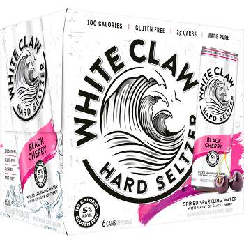 White Claw Black Cherry Hard Seltzer - 6pk/12 fl oz Slim Cans