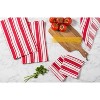 Design Imports  Heavyweight Stripe Dishtowel Set 3 Piece, Striped Tomato, 18X28" - 3 of 4