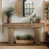 Hommoo 63" Solid Wood Console Table with Triangle Legs, Narrow Entryway Sofa Table - 2 of 4