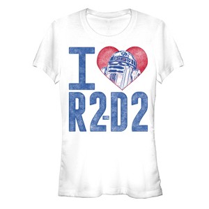 Juniors Womens Star Wars I Love R2-D2 T-Shirt - 1 of 3