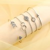 SOHI Women's Metallic Silver The Celestrial Arrow Multi-Layer Bracelet - 2 of 4
